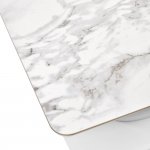 Стол Flame раскладной 116-155x80x76см, керамогранит белый мрамор, белый Стол Flame раскладной 116-155x80x76см, керамогранит белый мрамор, белый
