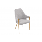 Стул обеденный Бергамо MC884-BG-2, 62х58х91 см, бежевый/глянцевое золото