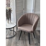 Стул МИШЕЛЬ 360 град. поворот. B5 Капучино, велюр / черный каркас, М-City