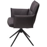 Стул DEAN 360 град.поворот. Темно-серый  экокожа  Maison 99# / Черный, ®DISAUR