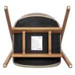 Стул Alan латте букле с ножками цвета орех