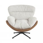 Кресло BLISS оранж/серый, экокожа, шенилл