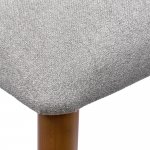 Стул полубарный Lucas 3 серый букле ножки цвета орех