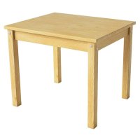 Столик детский малый 50х50x50 см, массив сосны, бесцветный лак