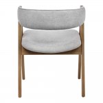 Стул Alan серый букле с ножками цвета орех