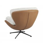 Кресло BLISS оранж/серый, экокожа, шенилл