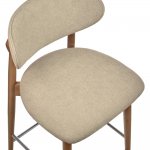 Стул полубарный Lucas 3 латте букле ножки цвета орех