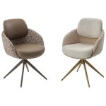 Стул ГРЕЙС (GRACE) 360 град., цвет ЛАТТЕ PENA-110 / HUNTER-120, ткань / ШАМПАНЬ каркас, ®DISAUR