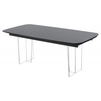 Стол LAURITS 200 GREY, стекло BUBBLE  / Прозрачный каркас ®DISAUR