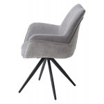 Стул МАРК 360 град., цвет B-22/LOTOS-12 серый, велюр / черный каркас М-City
