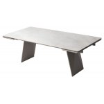 Стол ШЕРЛ  220 CRYSTAL ONIX BIANCO, керамика / Латте каркас М-City