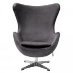 Кресло EGG STYLE CHAIR тёмно-серый, искусственная замша