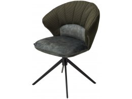 Стул ASTRA 360 град. поворот Зеленый Sonic 77 ткань / 7525-156 велюр / черный каркас, ®DISAUR