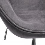 Кресло SWAN STYLE CHAIR тёмно-серый, искусственная замша