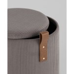 Пуф Руни XS с ящиком вельвет тёмно-серый