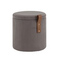 Пуф Руни XS с ящиком вельвет тёмно-серый