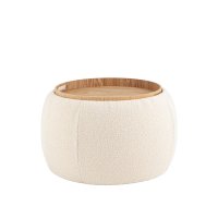 Пуф-столик Люкке с ящиком бежевый