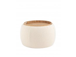 Пуф-столик Люкке с ящиком бежевый