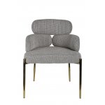 Стул обеденный Романи BS1450-WB, черно-белый/золото