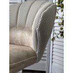 Стул ASTRA 360 град. поворот Белый Sonic 23 ткань / 7525-01 велюр / черный каркас, ®DISAUR