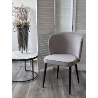 Стул МИЛАНО B22 Серый, велюр / черный каркас, М-City
