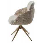 Стул ГРЕЙС (GRACE) 360 град., цвет ЛАТТЕ PENA-110 / HUNTER-120, ткань / ШАМПАНЬ каркас, ®DISAUR