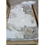 Стол STEFAN 180 GLOSS LUXURY PANDORA керамика, стекло/ каркас латте, ®DISAUR