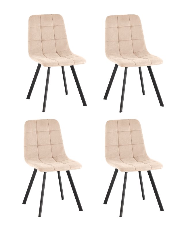 Стул Одди Original Square велюр бежевый (набор 4 шт)