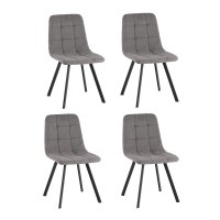 Стул Одди Original Square велюр серый (набор 4 шт)