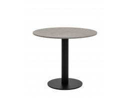 Стол круглый Фризбин D90, столешница МДФ сегни темный, основание металл черный