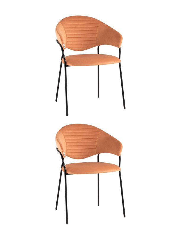 Стул Алексис велюр оранжевый 2 шт
