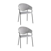 Стул Алексис велюр серый 2 шт