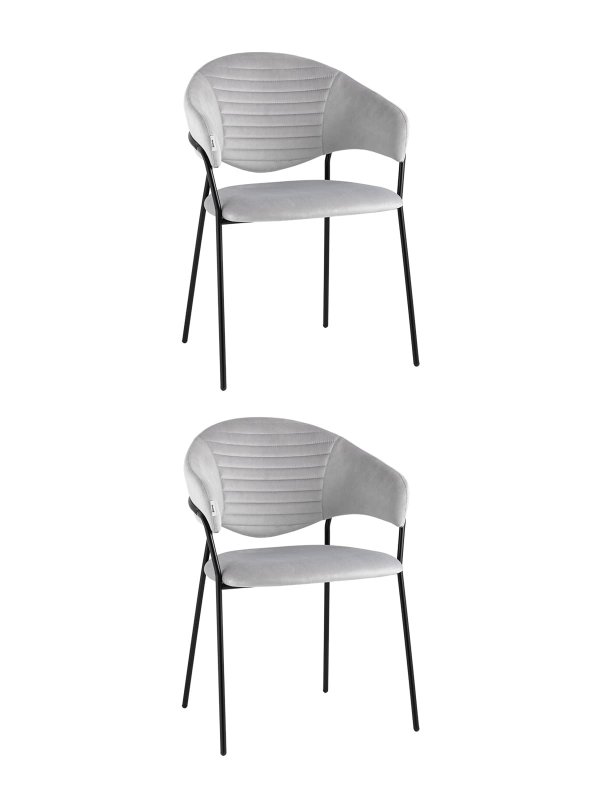 Стул Алексис велюр серый 2 шт