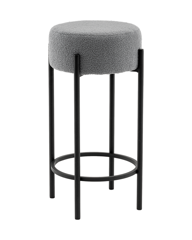 Стул барный Беккет букле светло-серый