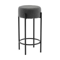 Стул барный Беккет букле темно-серый