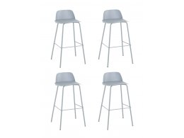 Стул барный Mist серо-голубой 4 шт