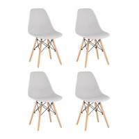 Стул Eames Style DSW светло-серый x4 (разборный каркас)