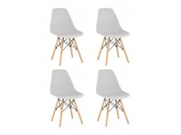 Стул Eames Style DSW светло-серый x4 (разборный каркас)