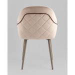 Стул Новел New велюр серо-коричневый, ножки бежево-серые