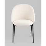 Стул обеденный Adelinde бежевый с зеленой экокожей