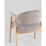 Стул обеденный Tavu с деревянными ножками серый