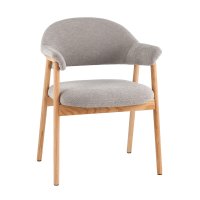 Стул обеденный Tavu с деревянными ножками серый