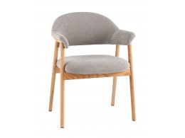 Стул обеденный Tavu с деревянными ножками серый