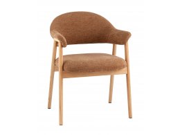 Стул обеденный Tavu с деревянными ножками терракотовый