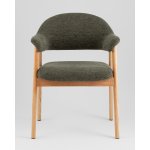 Стул обеденный Tavu с деревянными ножками зеленый