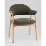 Стул обеденный Tavu с деревянными ножками зеленый