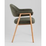 Стул обеденный Tavu с деревянными ножками зеленый