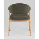 Стул обеденный Tavu с деревянными ножками зеленый