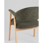 Стул обеденный Tavu с деревянными ножками зеленый