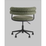 Стул офисный Ponty зелёный чёрные ножки